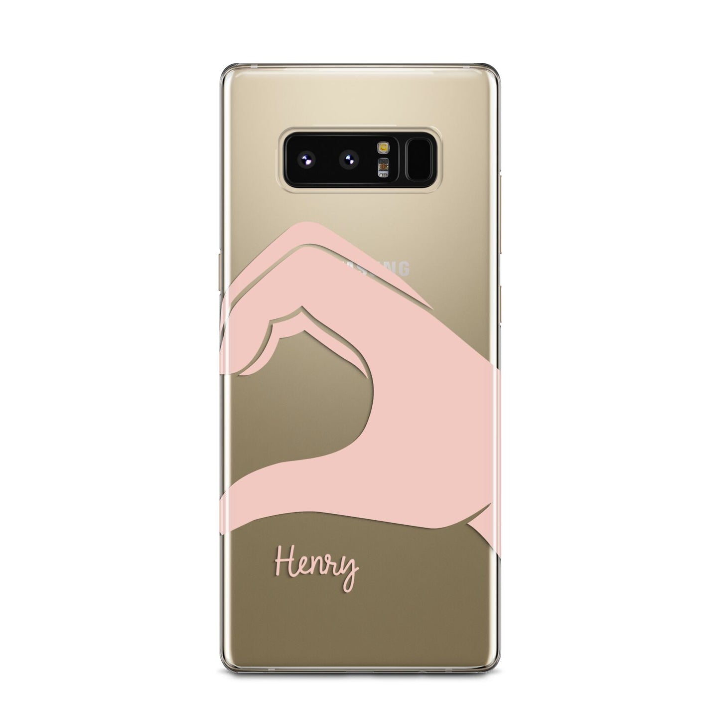 Right Hand in Half Heart with Name Samsung Galaxy Note 8 Case