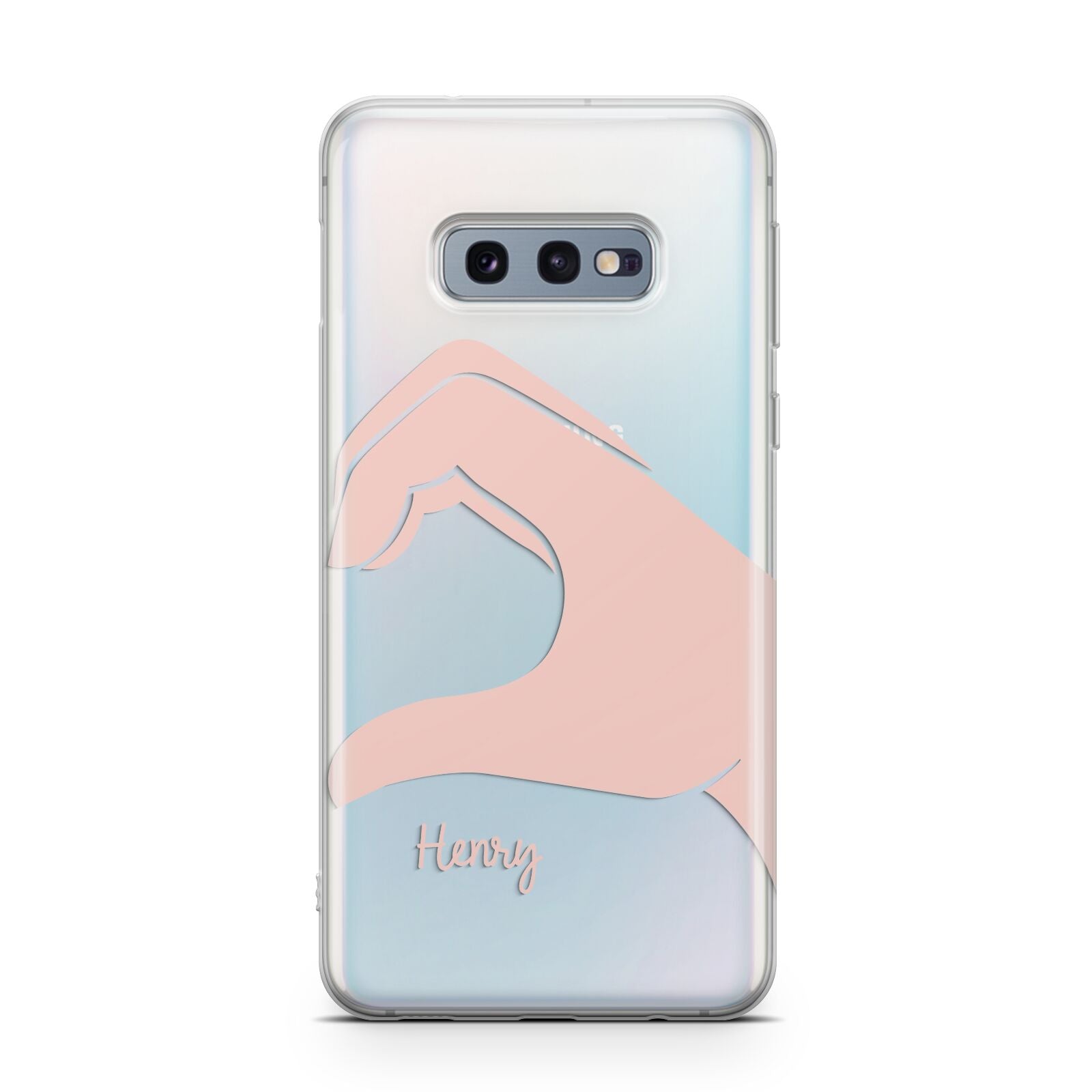 Right Hand in Half Heart with Name Samsung Galaxy S10E Case