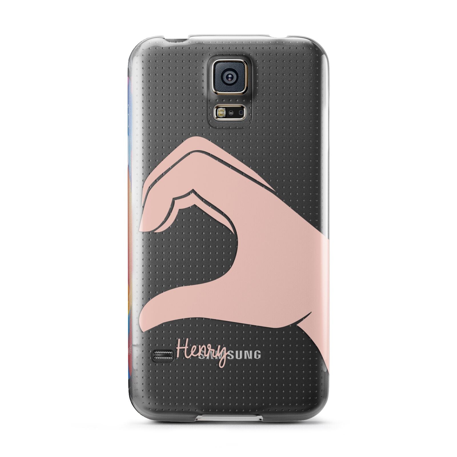 Right Hand in Half Heart with Name Samsung Galaxy S5 Case