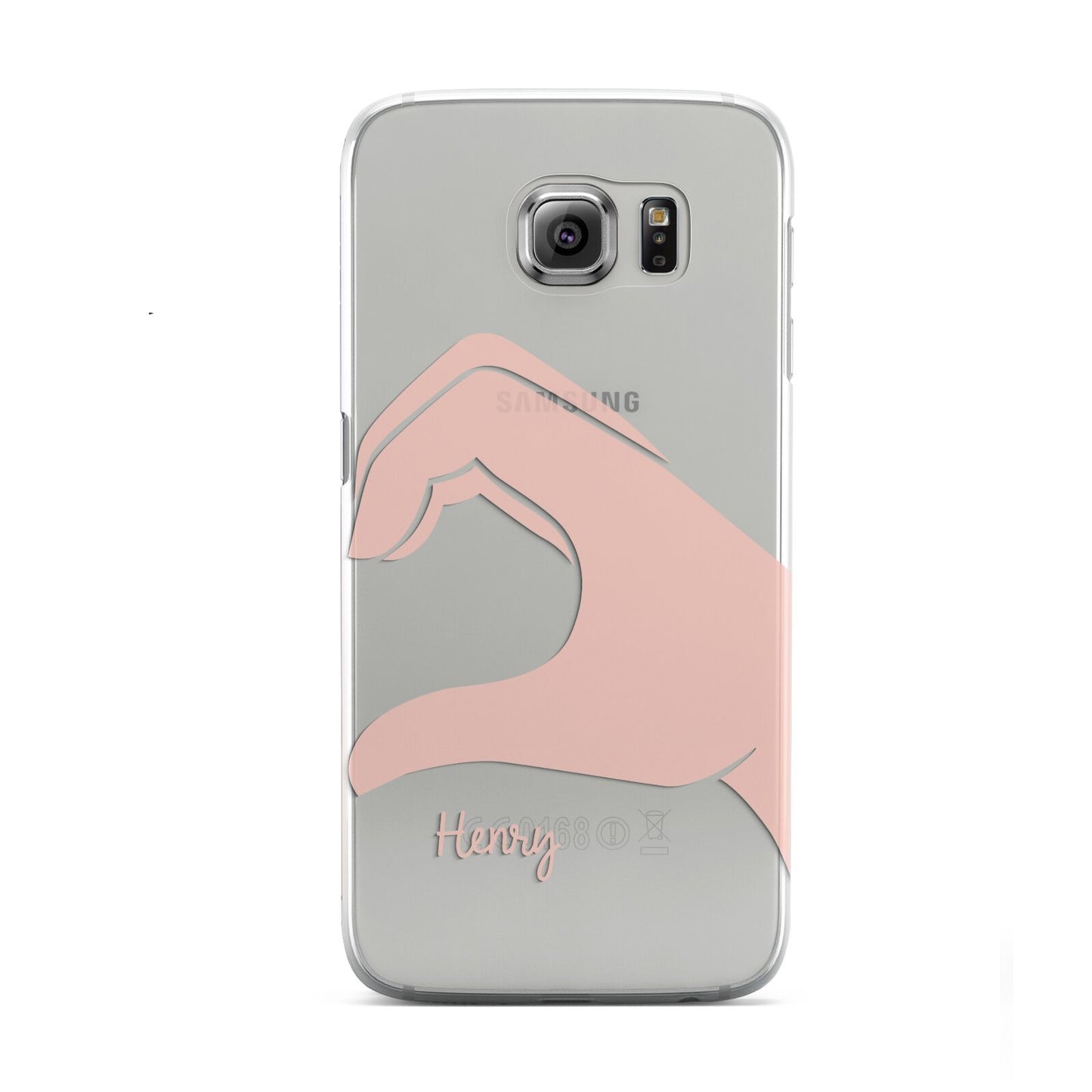 Right Hand in Half Heart with Name Samsung Galaxy S6 Case