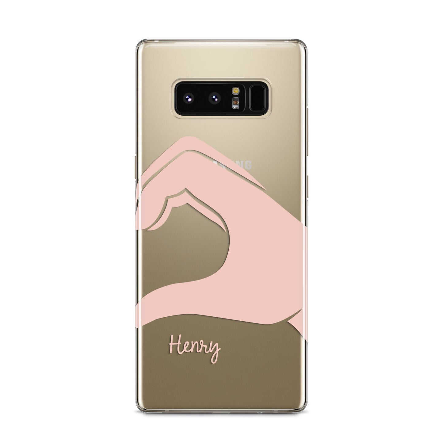 Right Hand in Half Heart with Name Samsung Galaxy S8 Case
