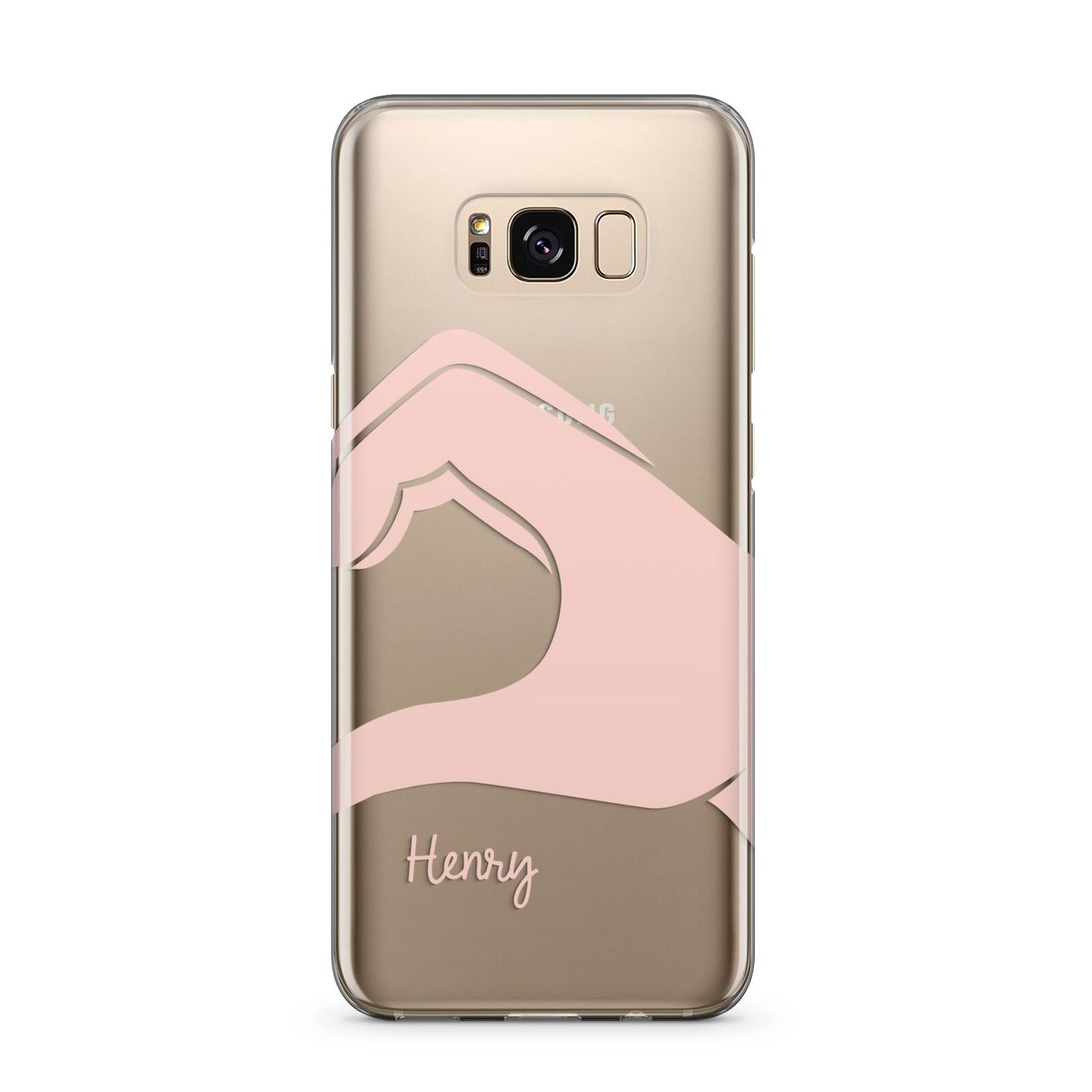 Right Hand in Half Heart with Name Samsung Galaxy S8 Plus Case