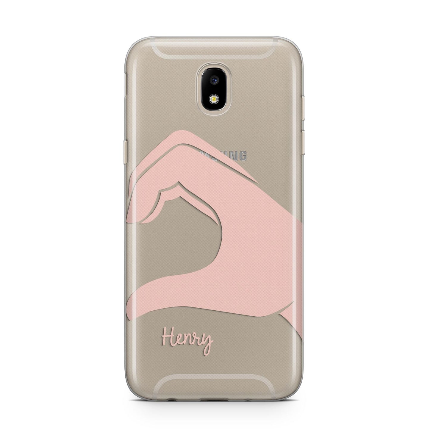 Right Hand in Half Heart with Name Samsung J5 2017 Case