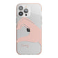 Right Hand in Half Heart with Name iPhone 13 Pro Max TPU Impact Case with Pink Edges