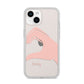 Right Hand in Half Heart with Name iPhone 14 Clear Tough Case Starlight