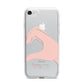 Right Hand in Half Heart with Name iPhone 7 Bumper Case on Silver iPhone