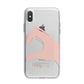 Right Hand in Half Heart with Name iPhone X Bumper Case on Silver iPhone Alternative Image 1