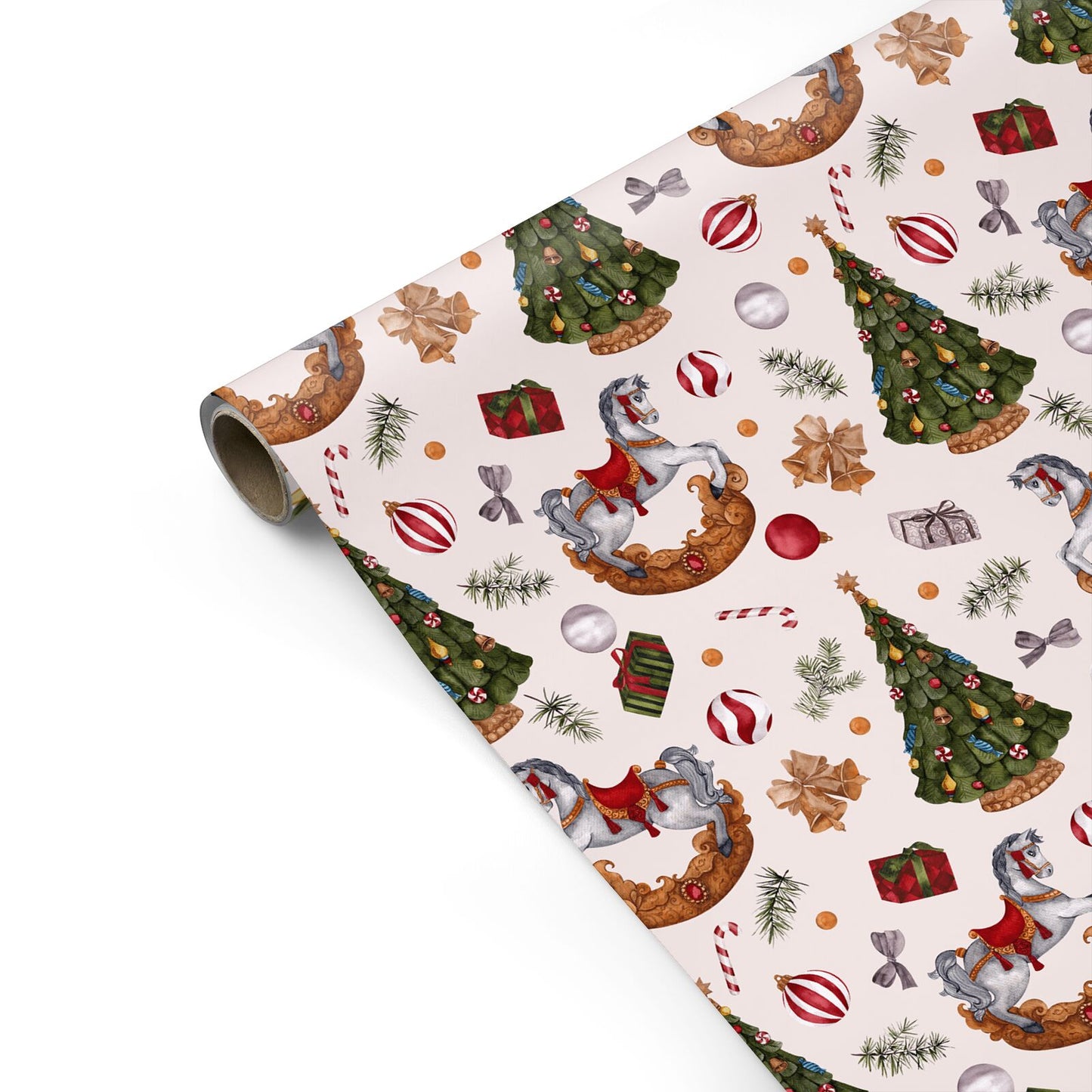 Rocking Horse Christmas Personalised Gift Wrap