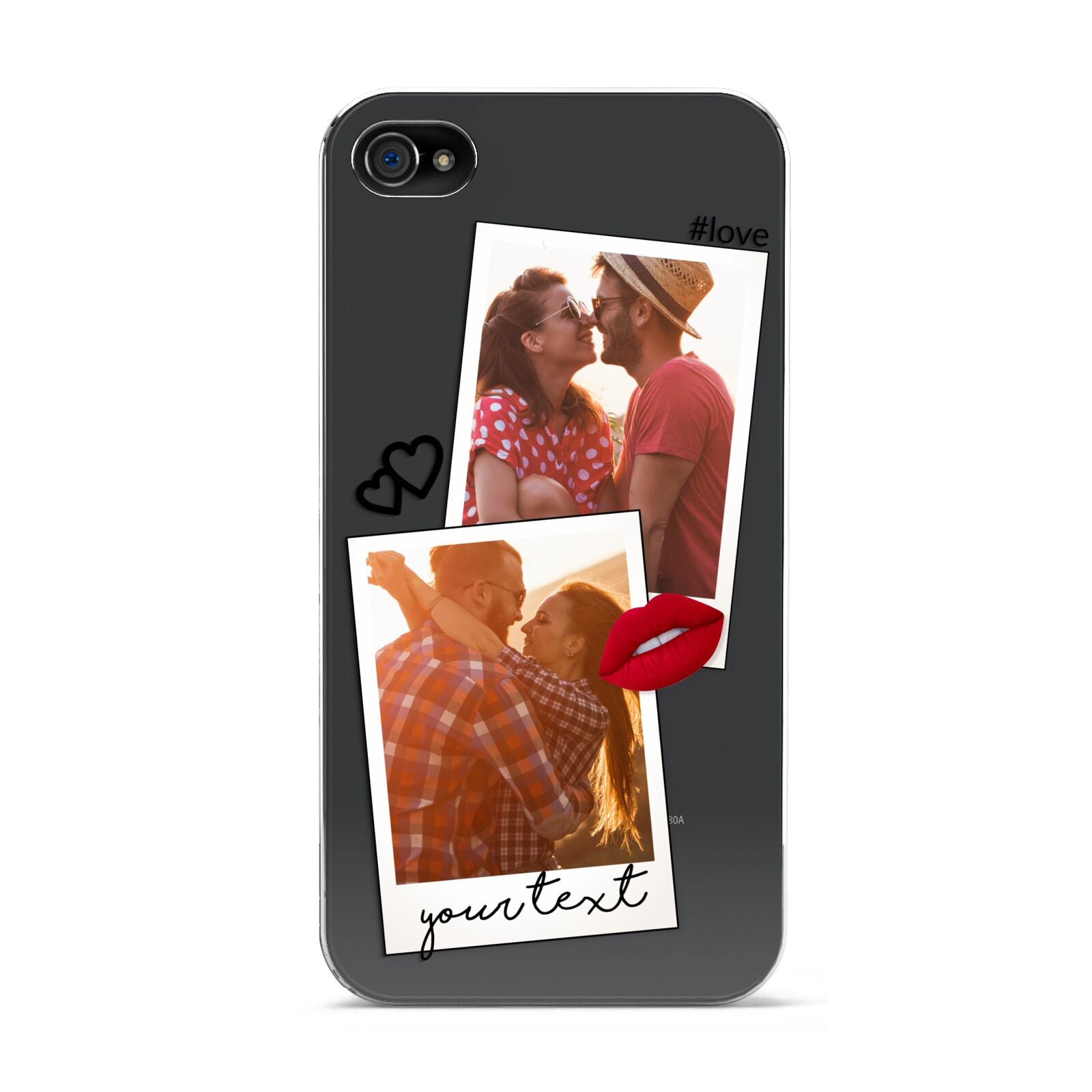 Romantic Pinboard Photo Montage Upload with Text Apple iPhone 4s Case