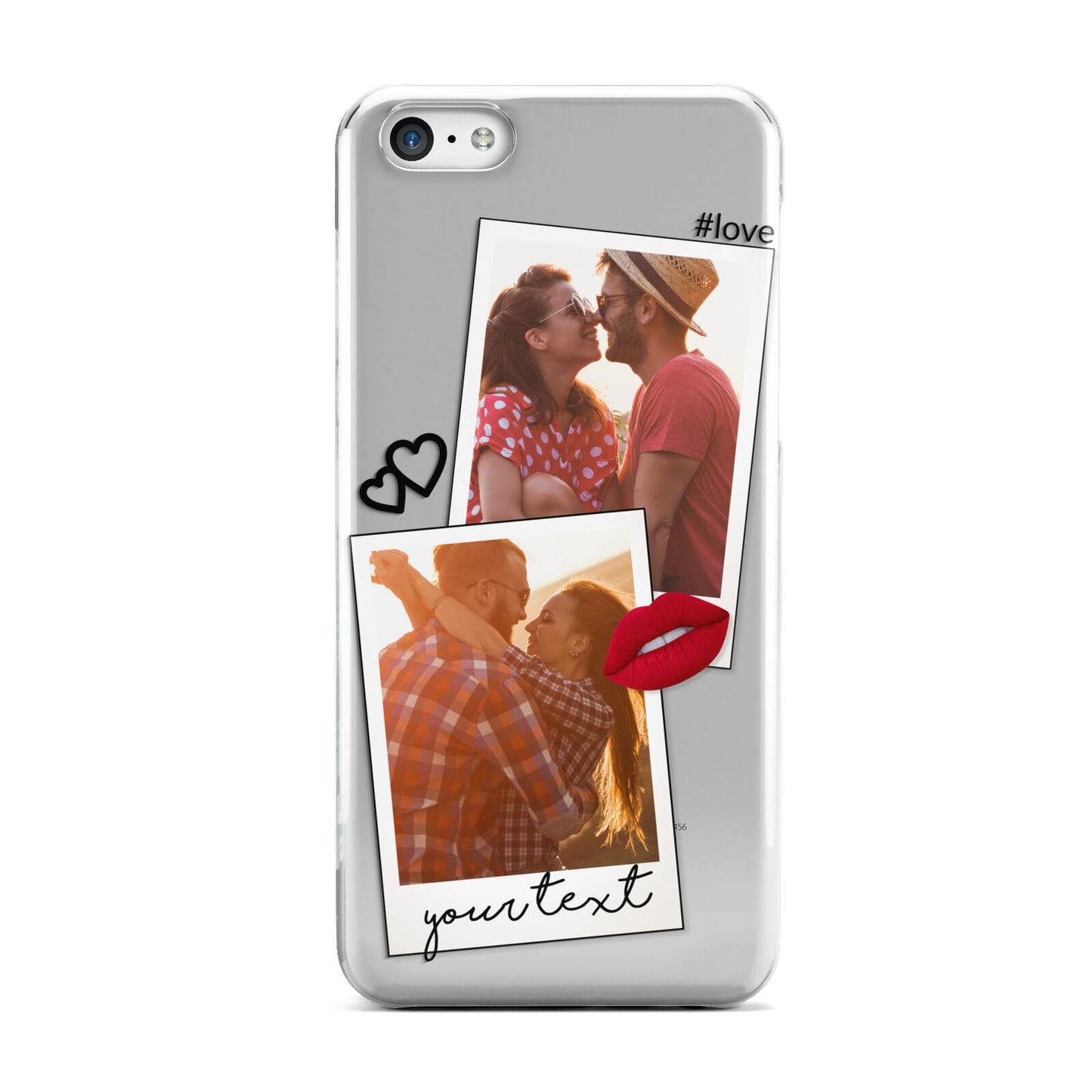 Romantic Pinboard Photo Montage Upload with Text Apple iPhone 5c Case