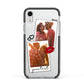 Romantic Pinboard Photo Montage Upload with Text Apple iPhone XR Impact Case Black Edge on Silver Phone