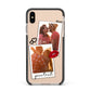 Romantic Pinboard Photo Montage Upload with Text Apple iPhone Xs Max Impact Case Black Edge on Gold Phone