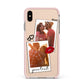 Romantic Pinboard Photo Montage Upload with Text Apple iPhone Xs Max Impact Case Pink Edge on Gold Phone