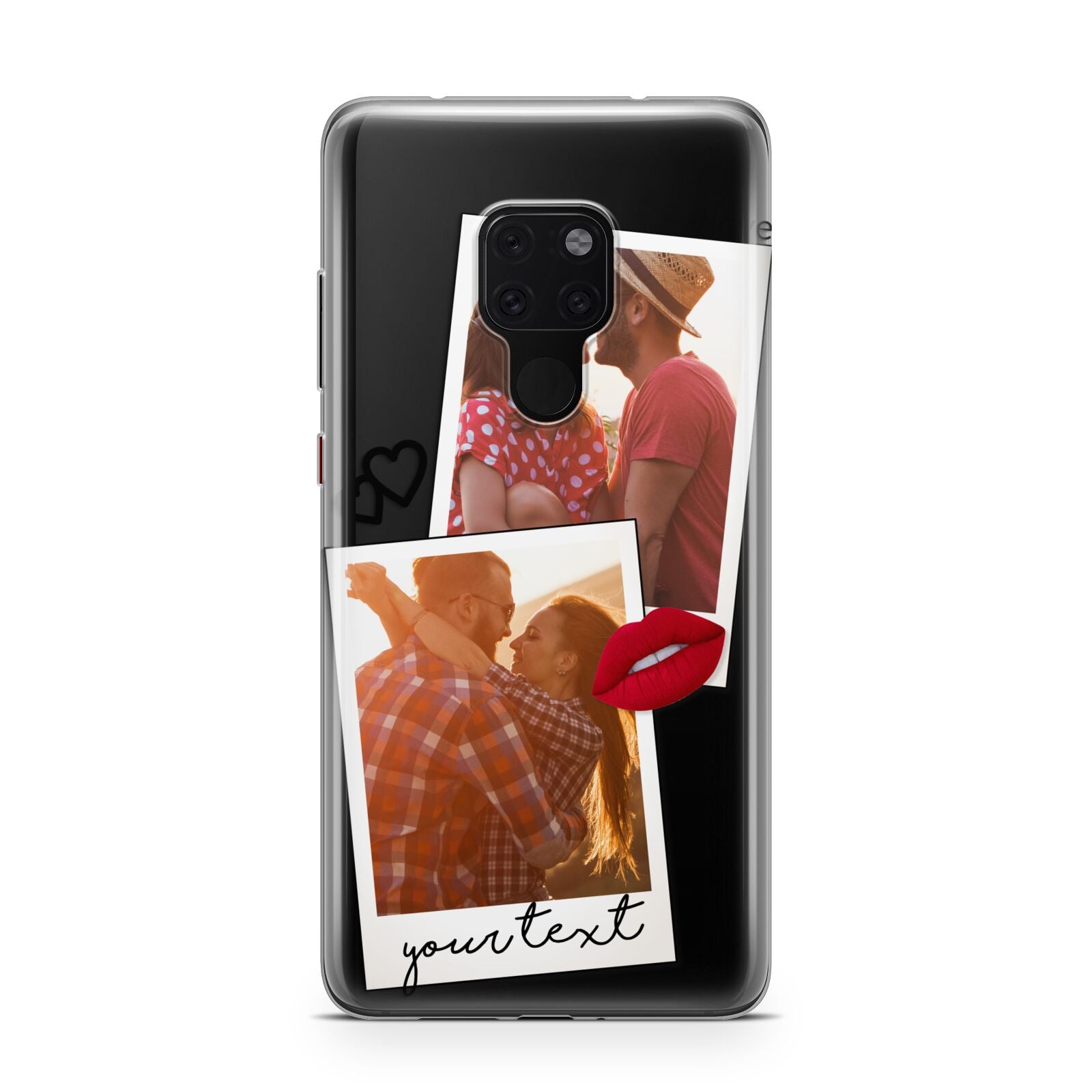Romantic Pinboard Photo Montage Upload with Text Huawei Mate 20 Phone Case