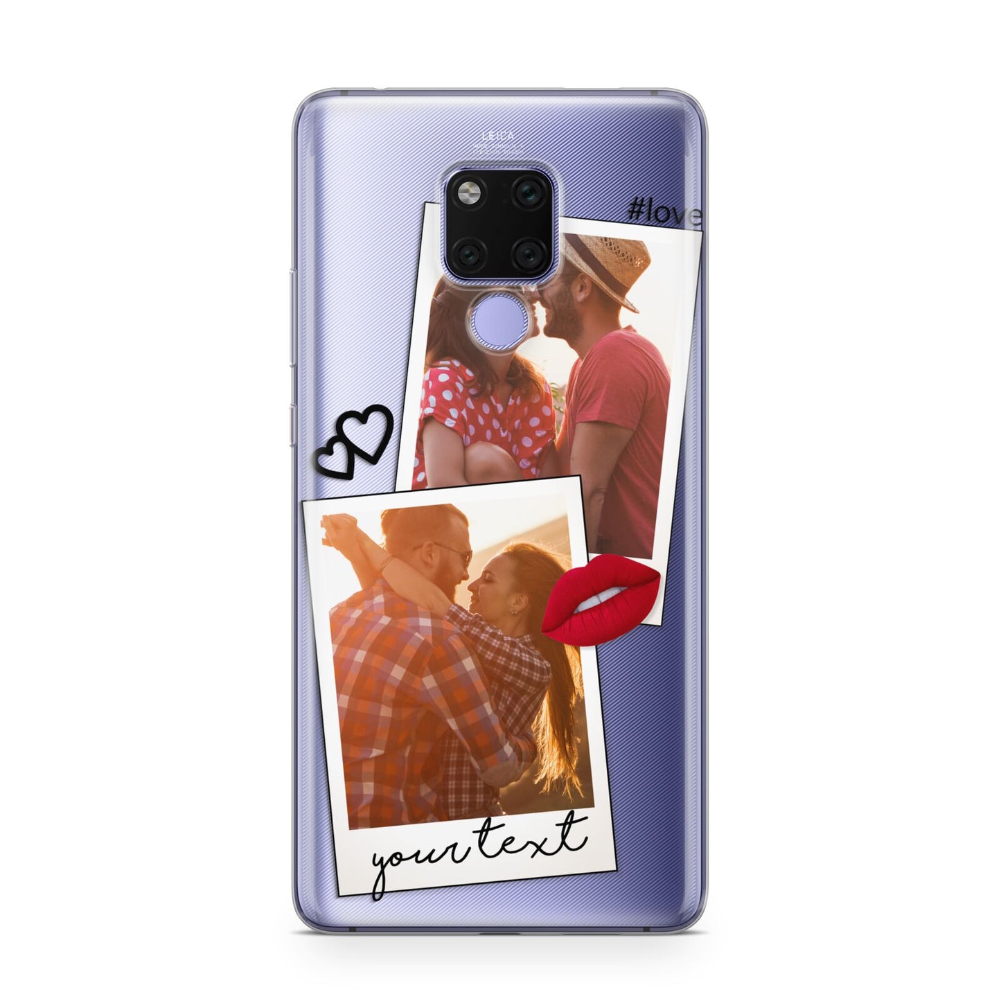 Romantic Pinboard Photo Montage Upload with Text Huawei Mate 20X Phone Case