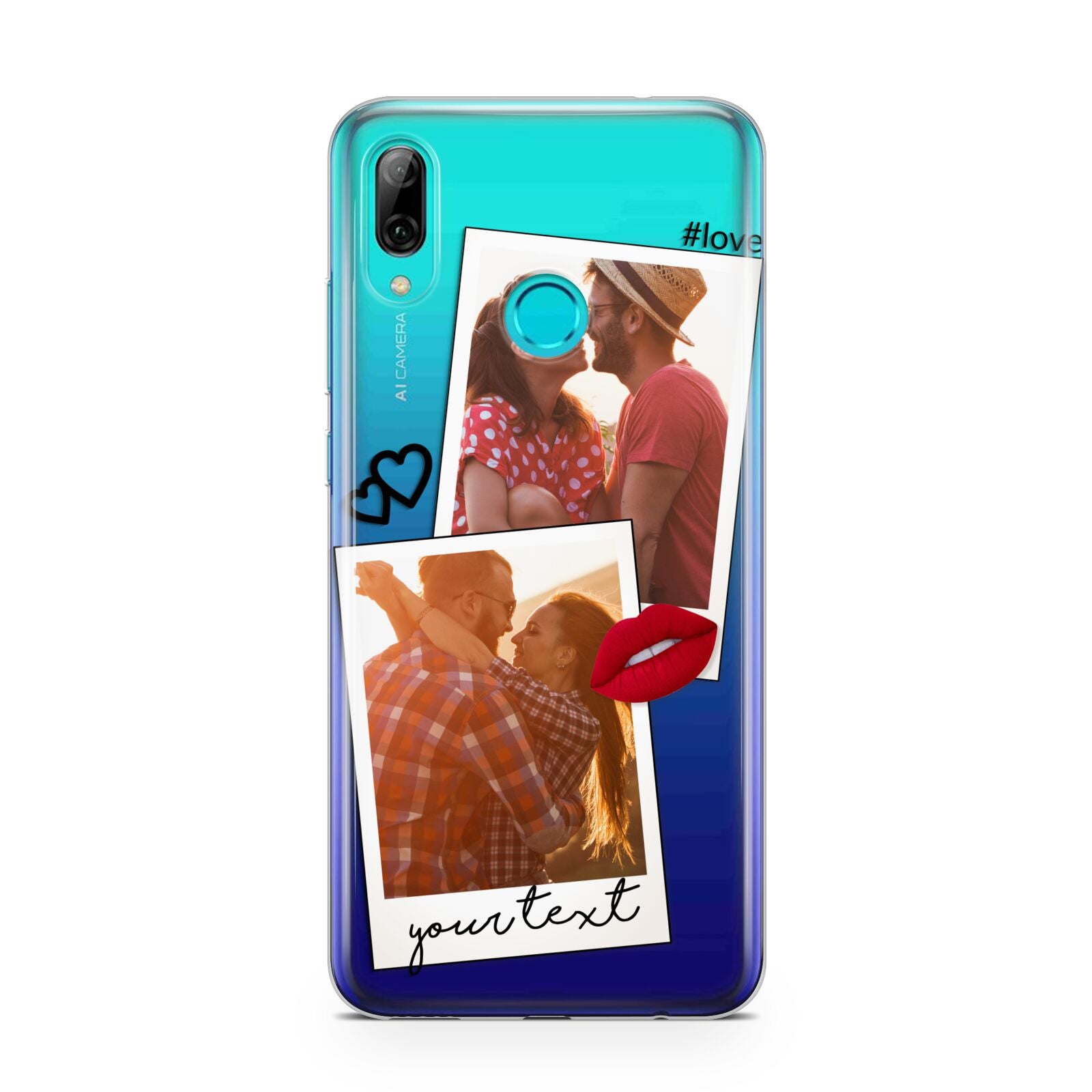 Romantic Pinboard Photo Montage Upload with Text Huawei P Smart 2019 Case