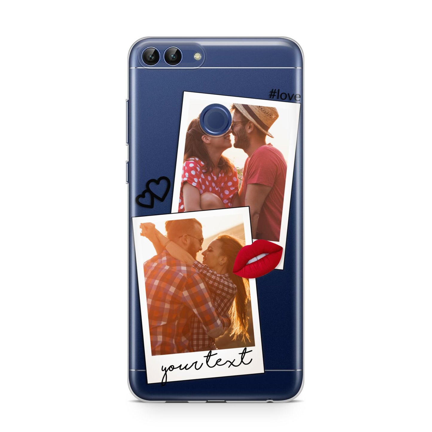 Romantic Pinboard Photo Montage Upload with Text Huawei P Smart Case