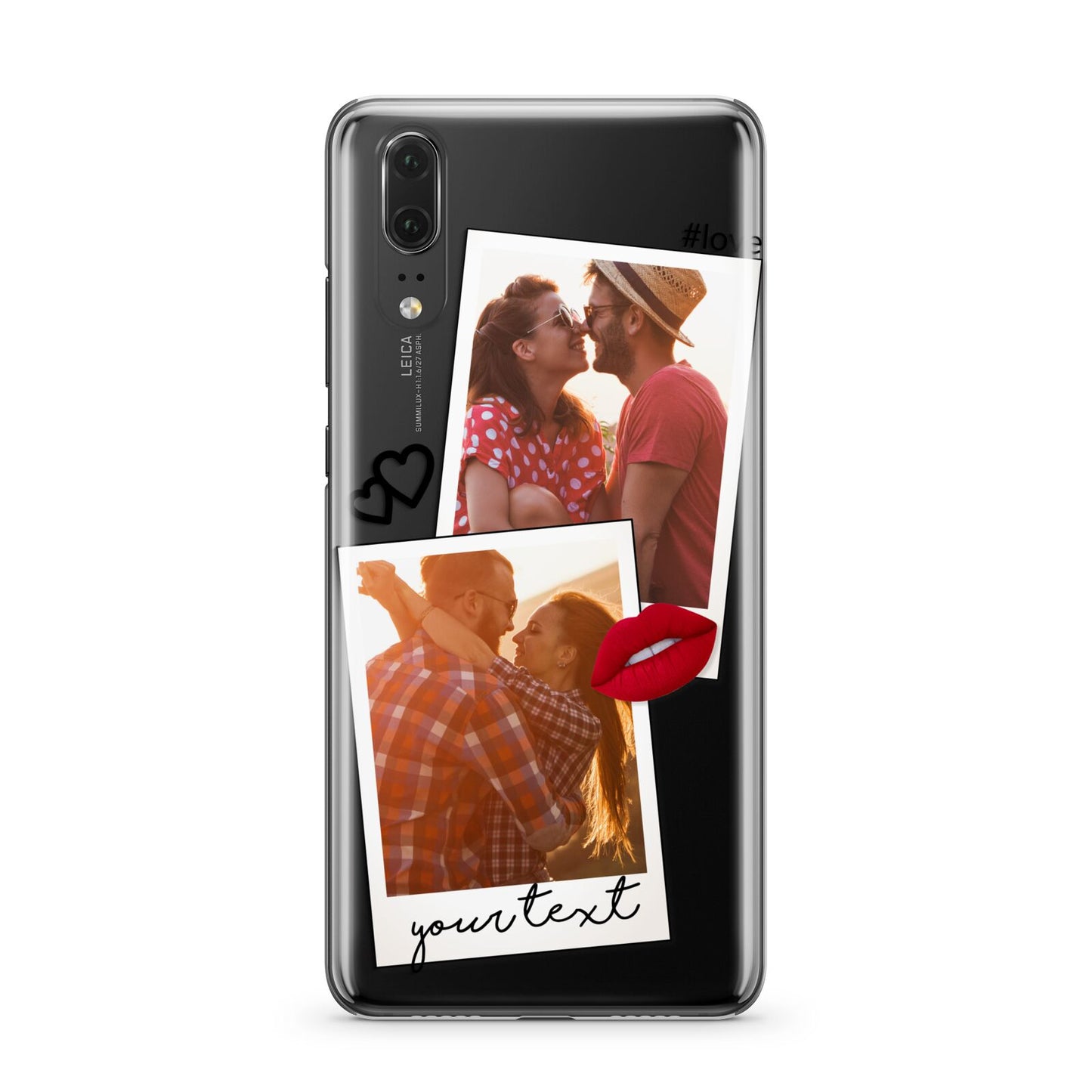 Romantic Pinboard Photo Montage Upload with Text Huawei P20 Phone Case