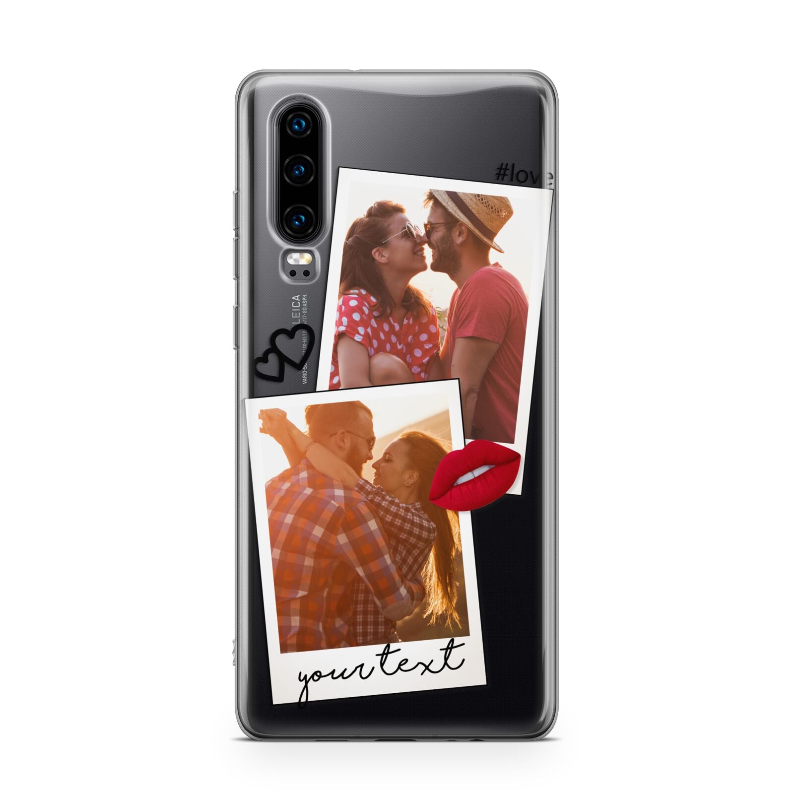 Romantic Pinboard Photo Montage Upload with Text Huawei P30 Phone Case