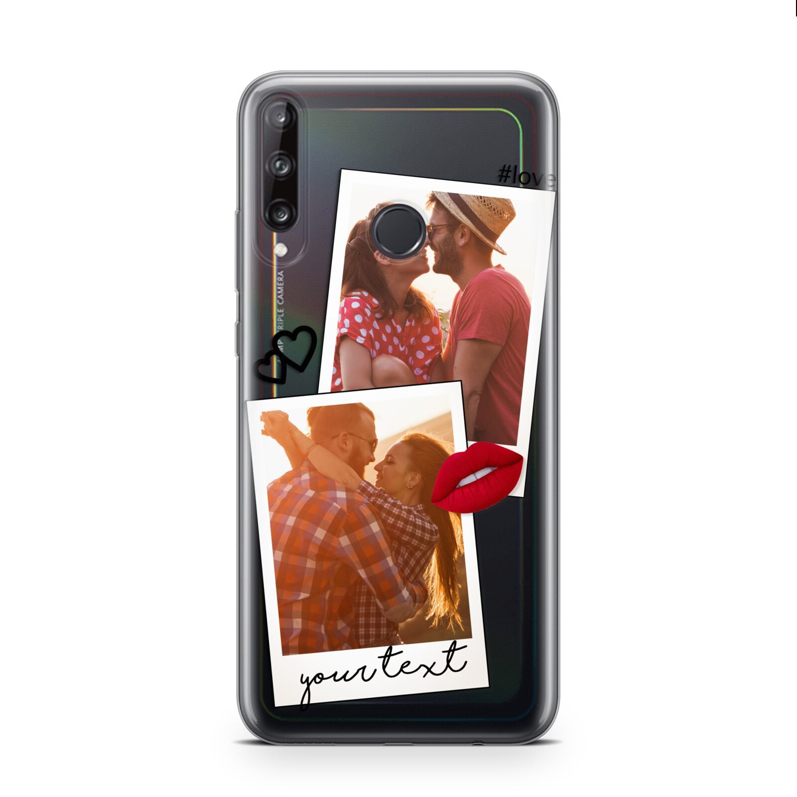 Romantic Pinboard Photo Montage Upload with Text Huawei P40 Lite E Phone Case
