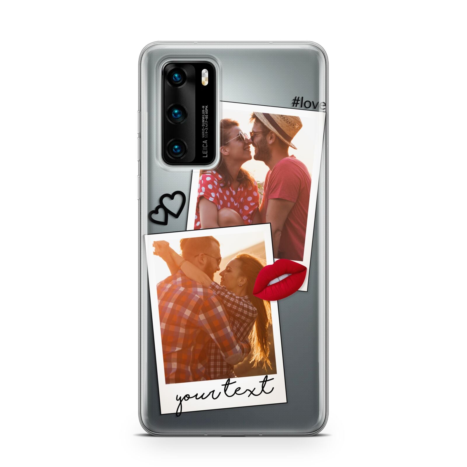 Romantic Pinboard Photo Montage Upload with Text Huawei P40 Phone Case