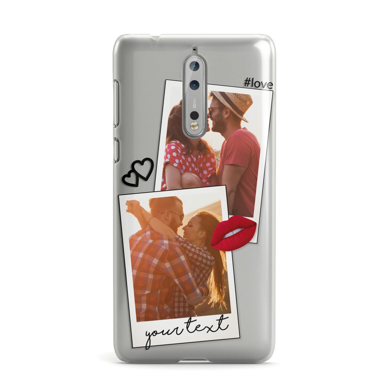 Romantic Pinboard Photo Montage Upload with Text Nokia Case