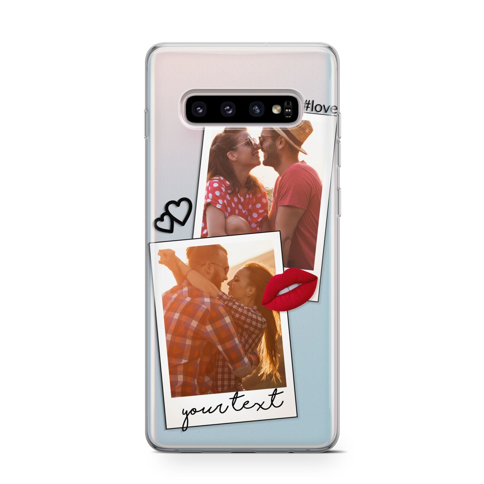 Romantic Pinboard Photo Montage Upload with Text Protective Samsung Galaxy Case