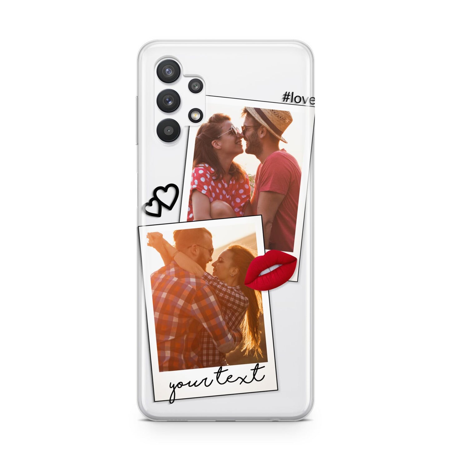 Romantic Pinboard Photo Montage Upload with Text Samsung A32 5G Case