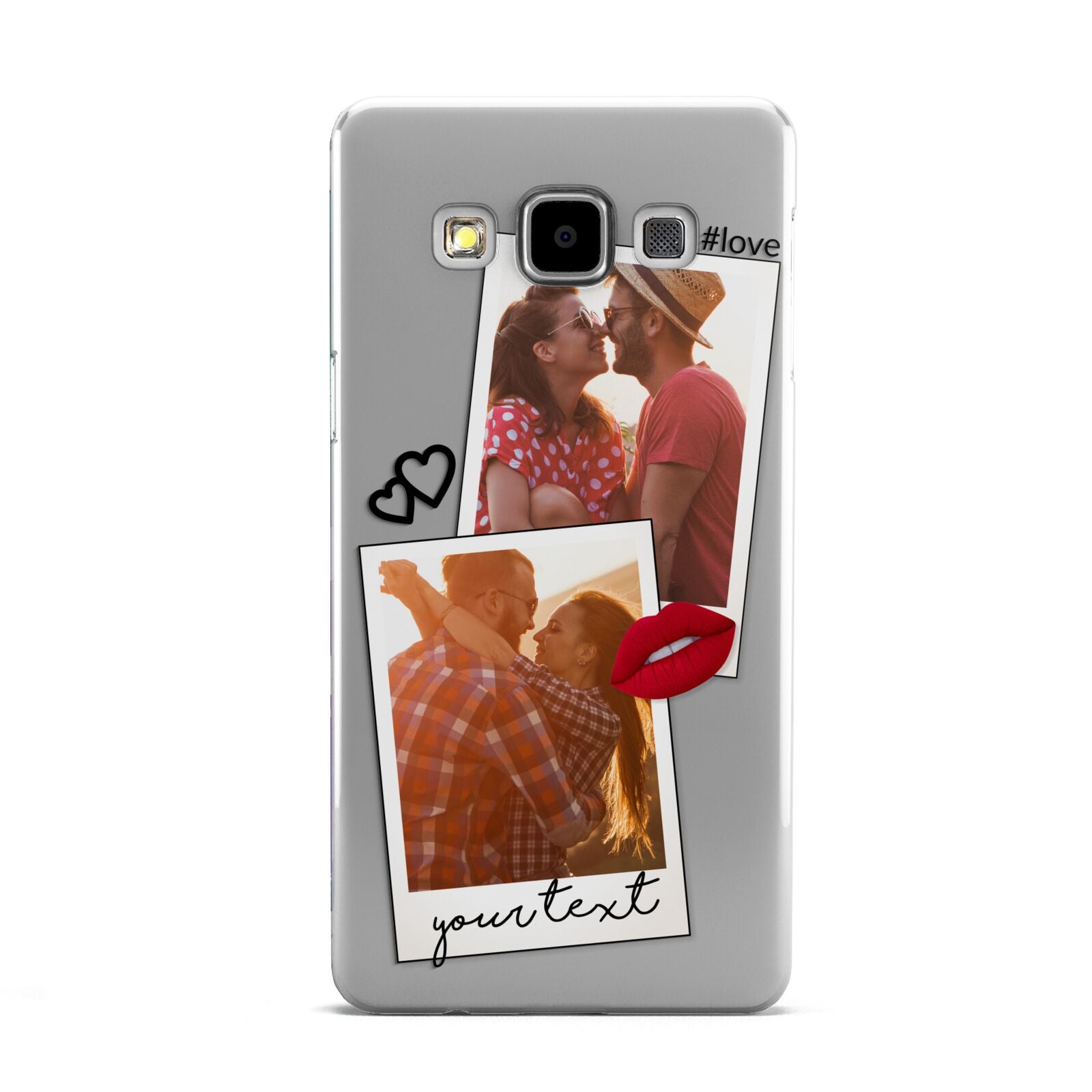 Romantic Pinboard Photo Montage Upload with Text Samsung Galaxy A5 Case