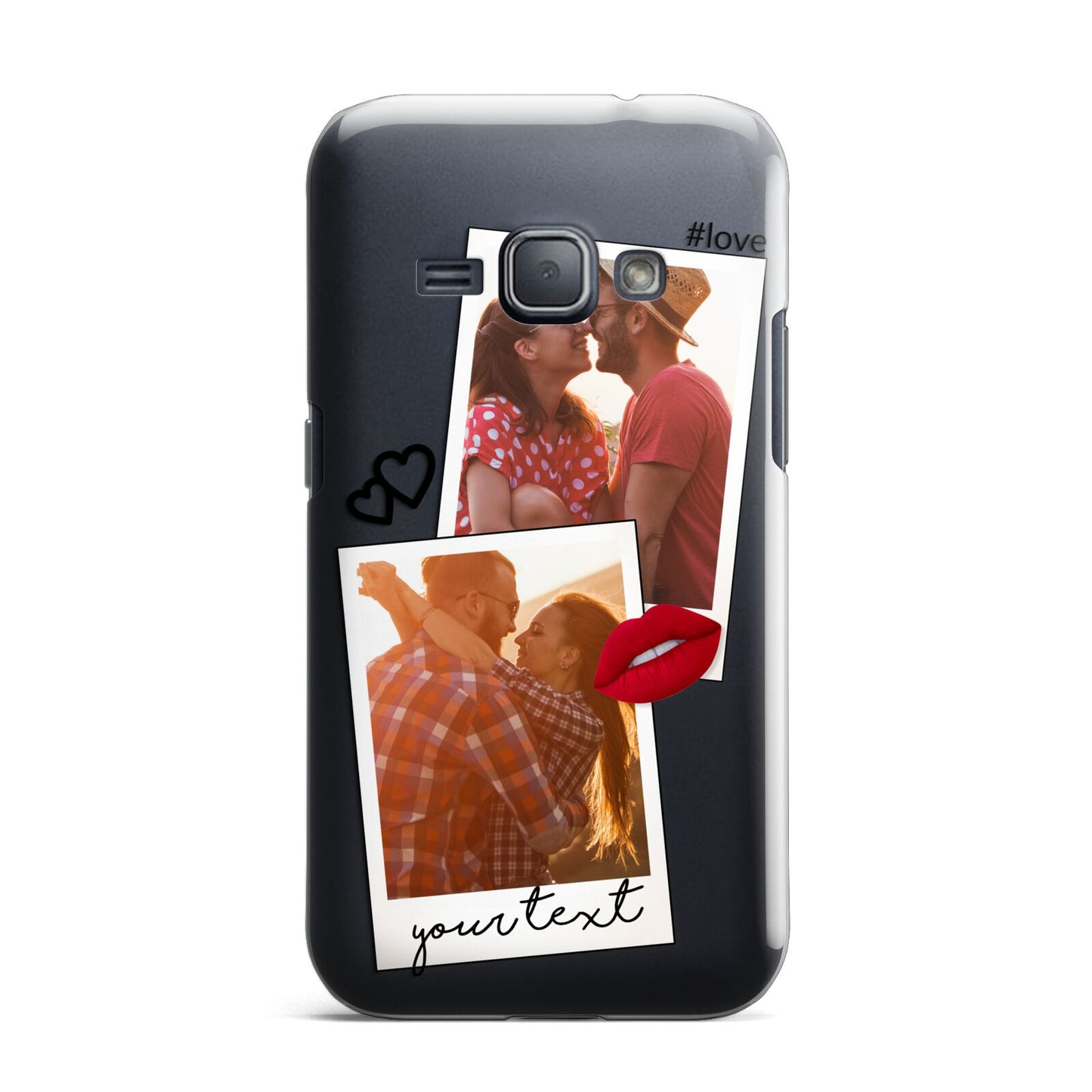 Romantic Pinboard Photo Montage Upload with Text Samsung Galaxy J1 2016 Case