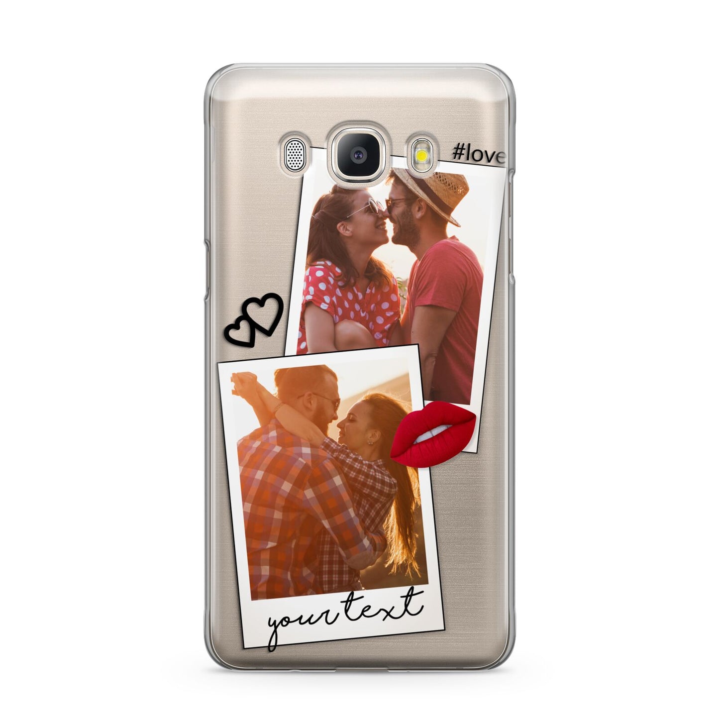 Romantic Pinboard Photo Montage Upload with Text Samsung Galaxy J5 2016 Case