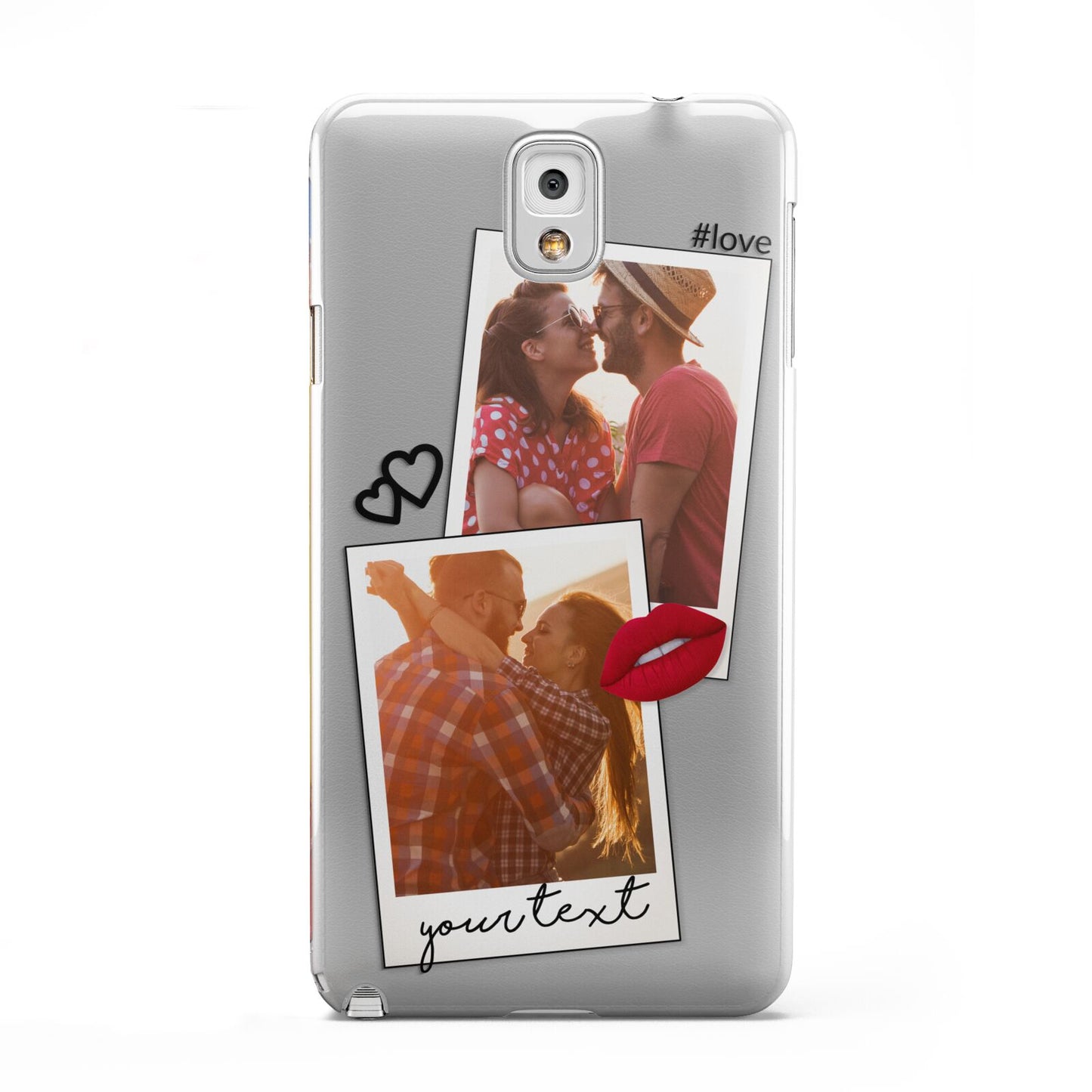 Romantic Pinboard Photo Montage Upload with Text Samsung Galaxy Note 3 Case