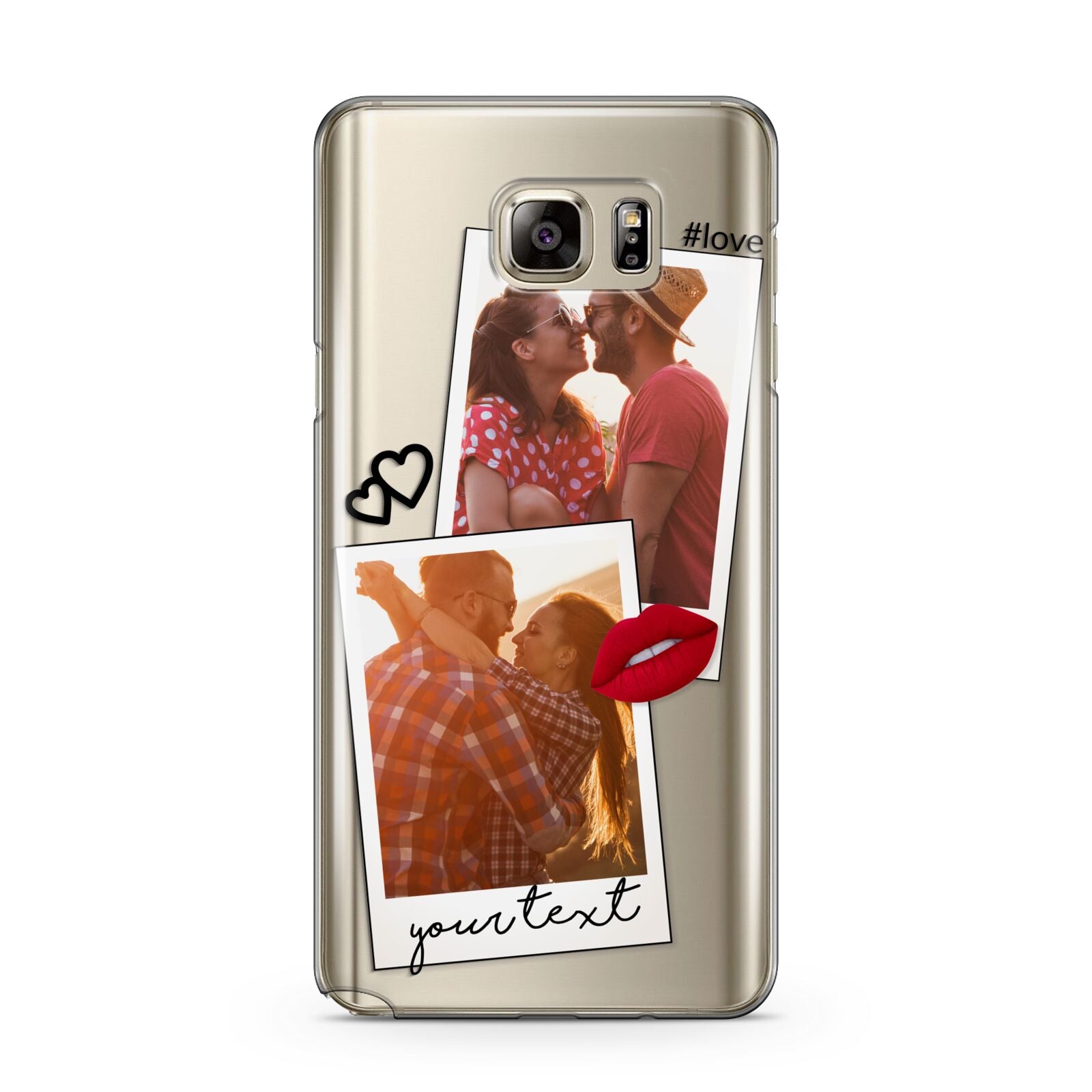 Romantic Pinboard Photo Montage Upload with Text Samsung Galaxy Note 5 Case