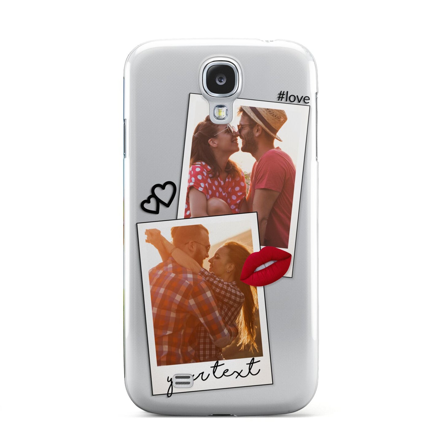 Romantic Pinboard Photo Montage Upload with Text Samsung Galaxy S4 Case
