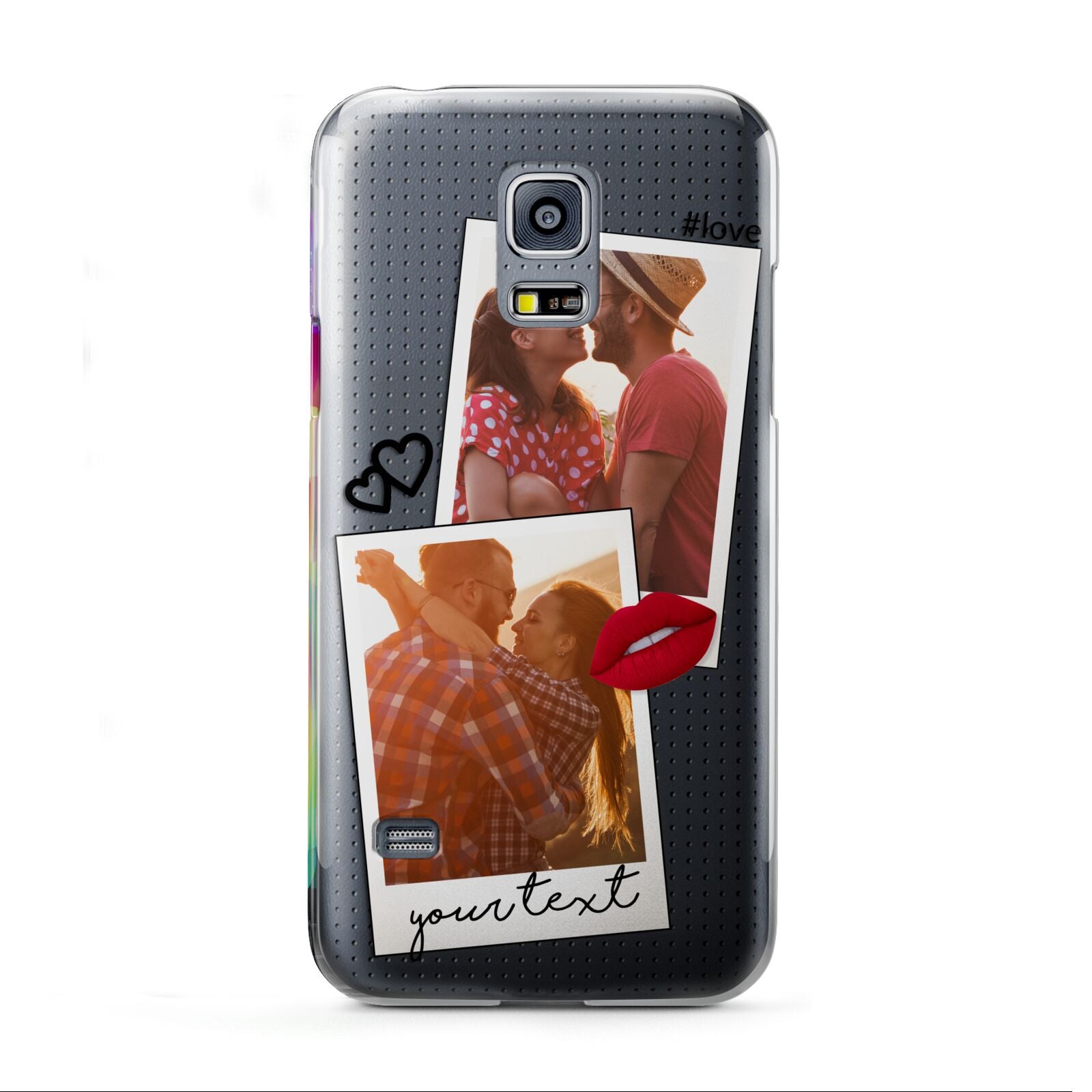 Romantic Pinboard Photo Montage Upload with Text Samsung Galaxy S5 Mini Case
