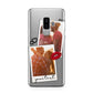 Romantic Pinboard Photo Montage Upload with Text Samsung Galaxy S9 Plus Case on Silver phone