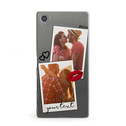 Romantic Pinboard Photo Montage Upload with Text Sony Xperia Case