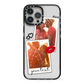 Romantic Pinboard Photo Montage Upload with Text iPhone 13 Pro Max Black Impact Case on Silver phone