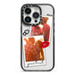 Romantic Pinboard Photo Montage Upload with Text iPhone 14 Pro Black Impact Case on Silver phone