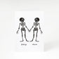 Romantic Skeletons Personalised A5 Greetings Card