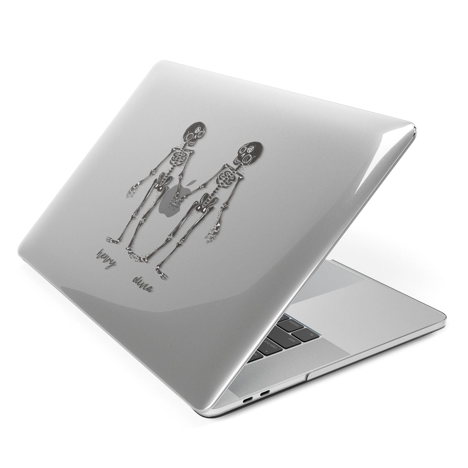 Romantic Skeletons Personalised Apple MacBook Case Side View