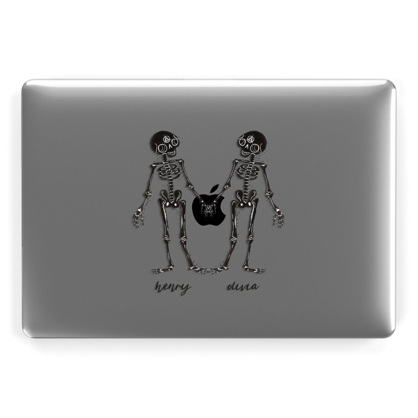 Romantic Skeletons Personalised Apple MacBook Case