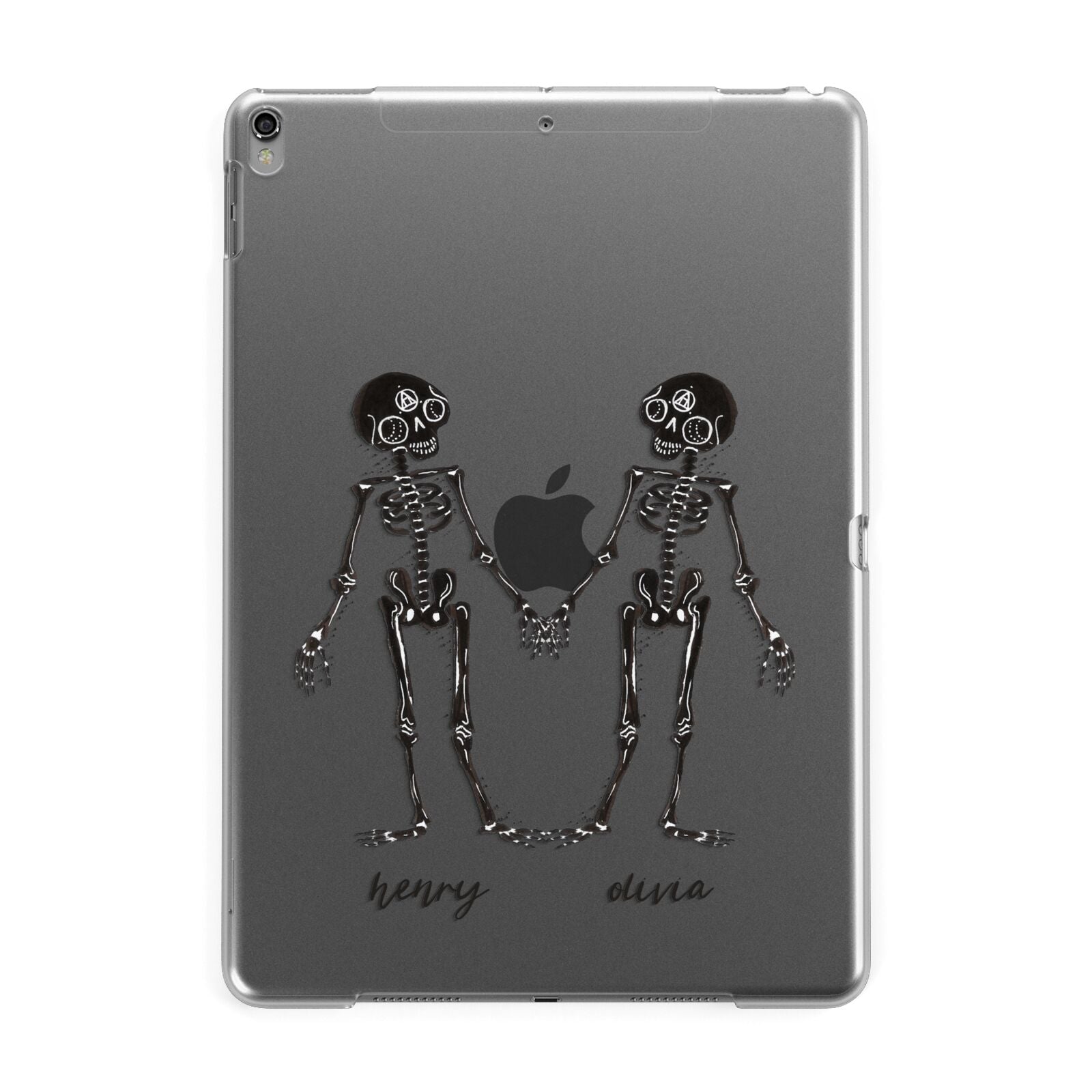 Romantic Skeletons Personalised Apple iPad Grey Case