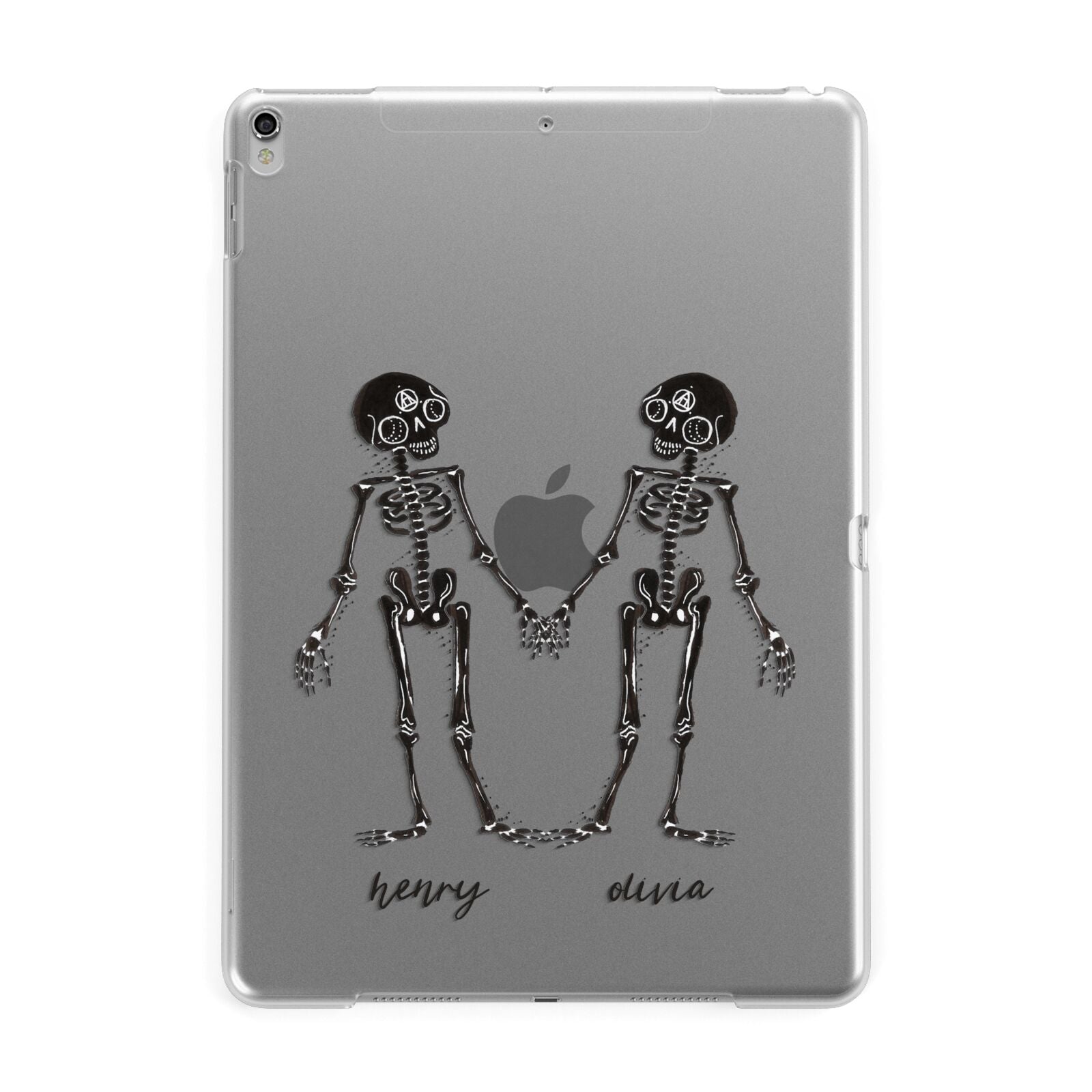 Romantic Skeletons Personalised Apple iPad Silver Case