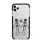 Romantic Skeletons Personalised Apple iPhone 11 Pro Max in Silver with Black Impact Case