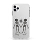 Romantic Skeletons Personalised Apple iPhone 11 Pro Max in Silver with White Impact Case