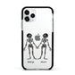Romantic Skeletons Personalised Apple iPhone 11 Pro in Silver with Black Impact Case