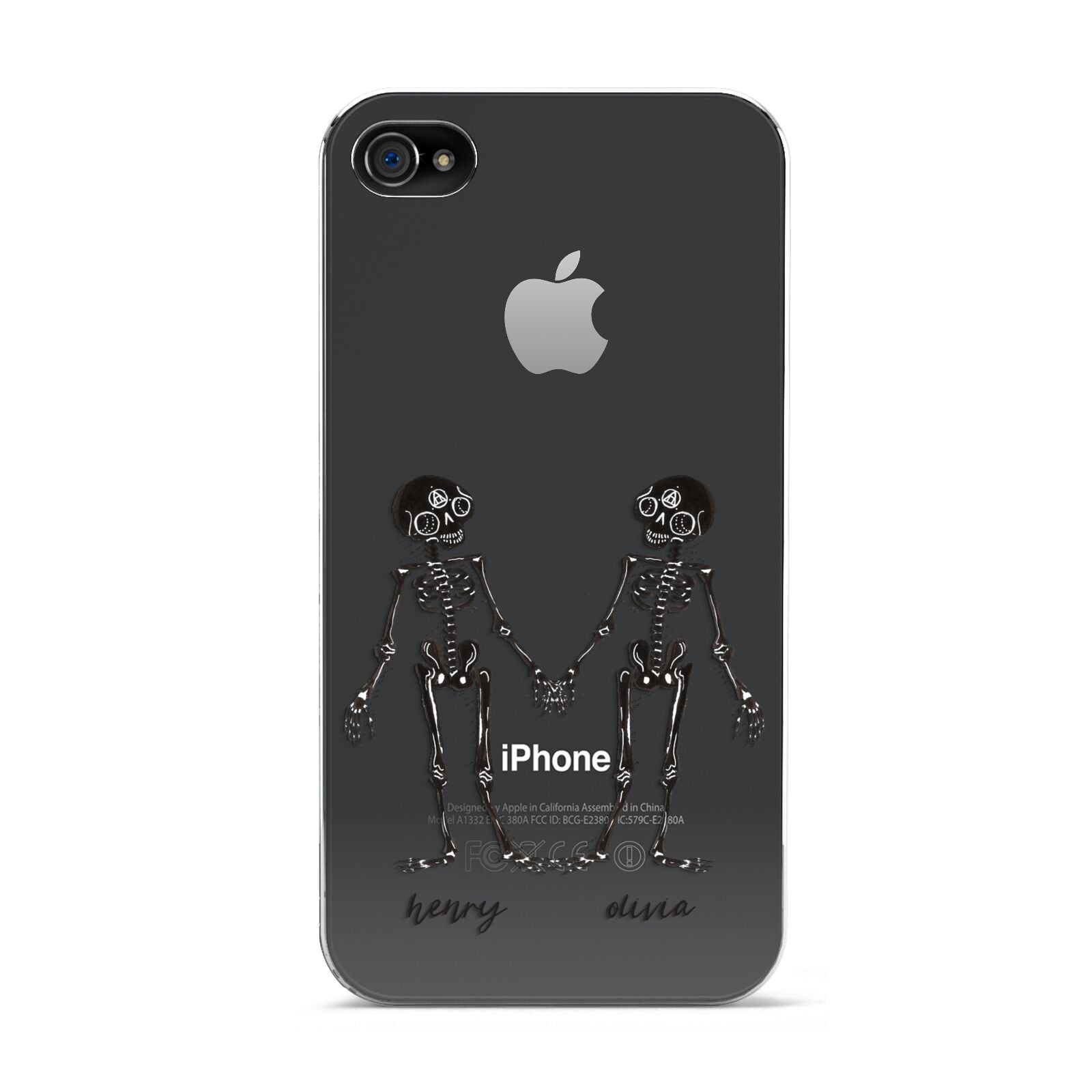 Romantic Skeletons Personalised Apple iPhone 4s Case