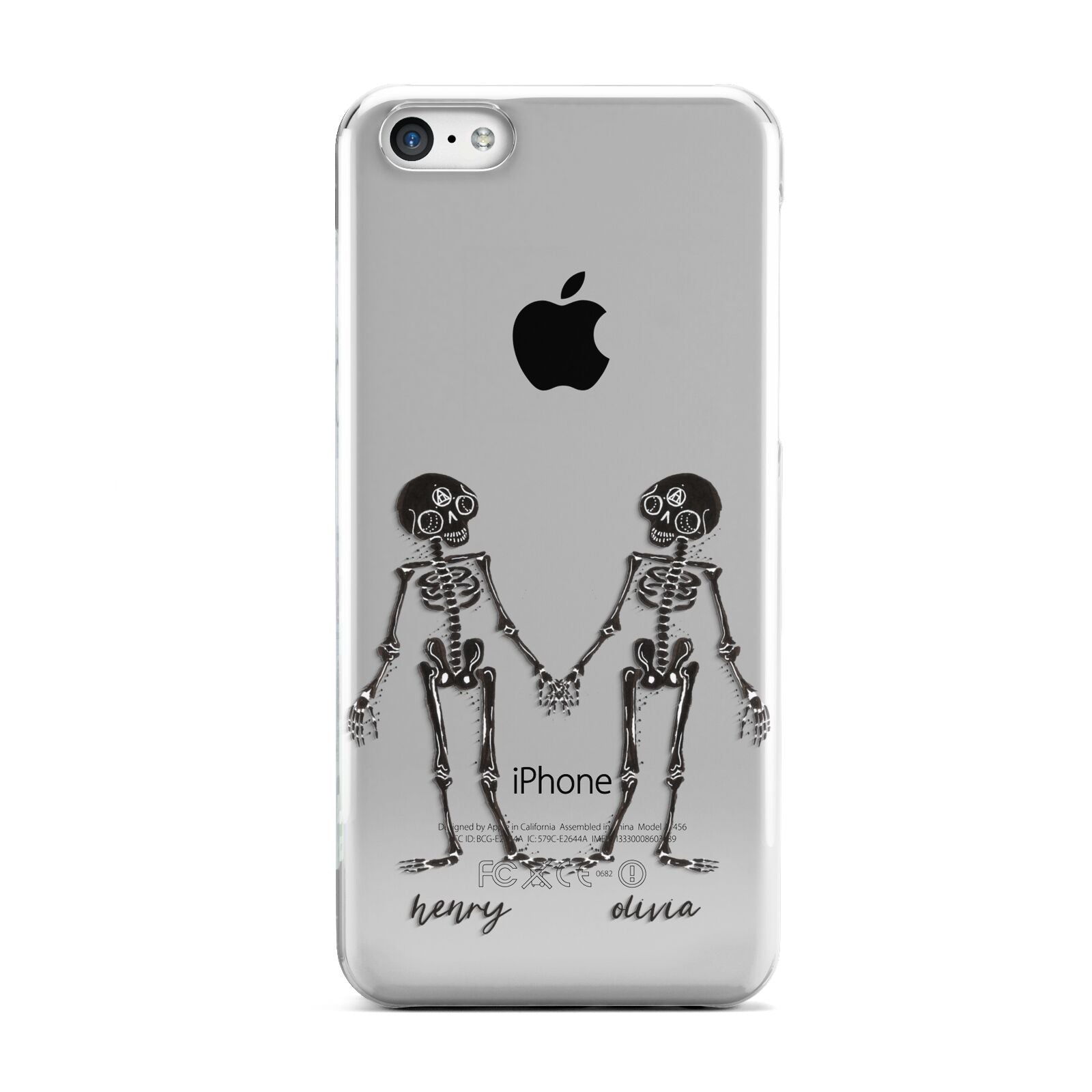 Romantic Skeletons Personalised Apple iPhone 5c Case
