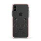 Romantic Skeletons Personalised Apple iPhone Xs Impact Case Pink Edge on Black Phone